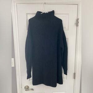 $168 Value Wilfred by Aritzia Black Turtleneck Sweater Dress- Aritzia